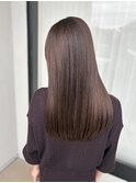 【髪質改善ストレート】"大人可愛いグレージュカラー"