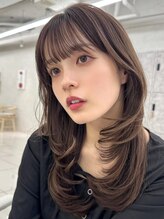 抜け感たっぷり韓国風レイヤー［前髪カット/ブリーチなしダブルカラー/レイヤーカット/ボブ/韓国］