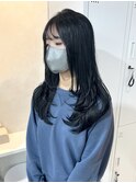 レイヤーカット/段カット/ネイビー/ネビージュ/ワンホン/韓国風