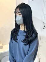 ラル(Lalu) レイヤーカット/段カット/ネイビー/ネビージュ/ワンホン/韓国風