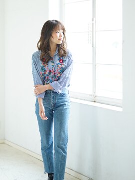 アビエクレール 河内花園(abije claire) 大きめカールの大人セミロング★20代30代50代 髪質改善