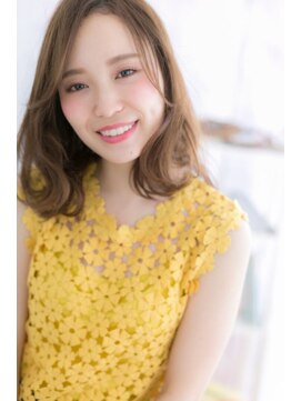 ミック ヘアアンドメイク アップ 駒込店(miq Hair&Make up) ミックスカールのフェミニン♪くびれミディ抜け感ヘア