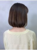 オフィスOKハイライトシアグレージュ×ナチュラルボブ K