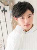アッシュブラック/セクシーミディアムのラウンドマッシュe与野
