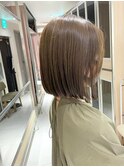 【坂本拓麻】大人かわいい切りっぱなしボブ/オリーブベージュ