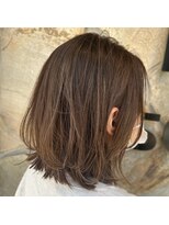 ナチュラルハイセンス 本店(natural high sense) 外ハネミディ×ベージュカラー 似合わせカット/町屋駅
