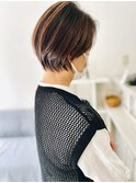 大人可愛い30代40代50ショートボブショート丸みショート
