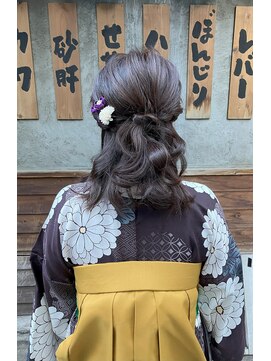 フォトリンクキポ 日本橋(Photo link ki.po) 女袴×ハーフアップスタイル