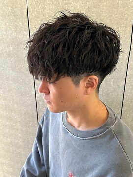 ニアウ 高崎店(Niau) メンズショートツイストスパイラルパーマショートマッシュ高崎