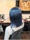 #ネイビーカラー#ブルーカラー#髪質改善トリートメント