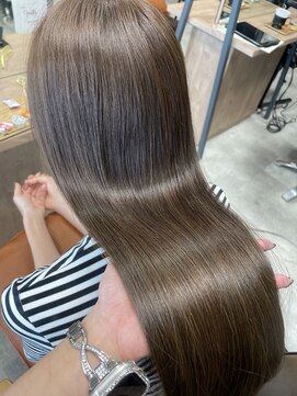 リンクエン(Link enn) 【オリーブベージュ】透明感カラー/艶髪/髪質改善/赤み消カラー