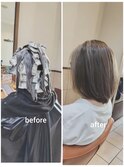 【白髪ぼかし】　ハイライト フェイスフレーミング
