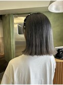 ロングブリーチ毛からグレージュボブヘア