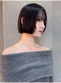 イメチェン外ハネボブ美髪ワイドバングレイヤー髪質改善縮毛矯正