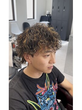 カルロイースタイル(CARLO e-style) 波巻きツイストスパイラルシャドウパーマツーブロックウルフ