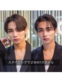 小久保styleフェザーパーマフェザーショートグレーエンドカラー