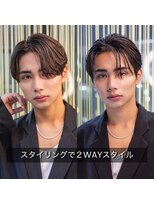 小久保styleフェザーパーマフェザーショートグレーエンドカラー