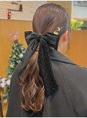 ヘアセット/お呼ばれヘア/結婚式/参列/編み下ろし/編み込み/夏