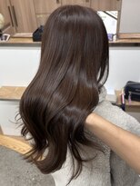 ミリ(mm)&nbsp;レイヤーカット ブラウン カラー 韓国 髪質改善 仙台