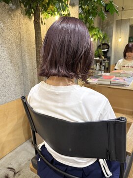 ラベンダー×ボブスタイル
