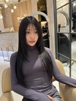 カインド 南青山(hair&make up KIND)&nbsp;レイヤーカット　韓国バング　艶髪　ハイレイヤー