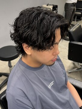 エルマーク 京都駅前(L-MARK) シャドウパーマ/曲がる縮毛矯正/ニュアンスパーマ/men's/眉毛