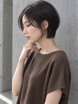ヌーヌー 鶴ケ峰(nuu nuu) レイヤーショートボブ前髪ありボブミニボブ顔周りレイヤーボブ