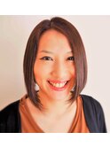 大人女子前下がりボブ