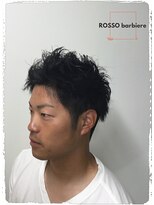 バーバーショップ テト キタヤマ(barber shop tete kitayama)&nbsp;【ROSSO】メンズ 無造作 パーマ (ピンパーマ)【barbiere】