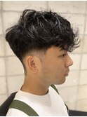くせ毛風パーマかき上げヘアテクノビジカジイメチェンR