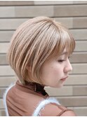 デザインカラー/レイヤーカット/オリーブベージュ/秋葉原