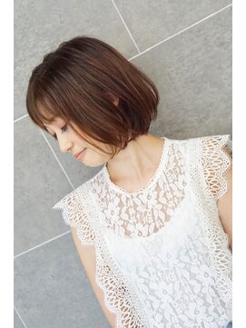 サンクレポ 大人かわいい小顔丸みのあるショートボブ　20代30代40代