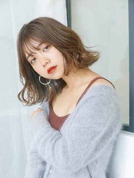 オーブ ヘアー アズール 吉祥寺店(AUBE HAIR azul) 外ハネボブ×ミルクティーブラウン