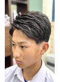 ツーブロ、アップバング