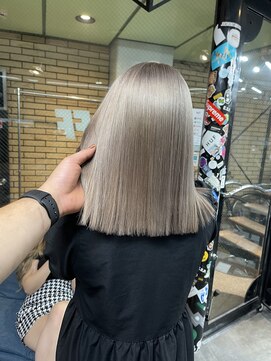 ラフ(LAFF) #バレイヤージュ#グレージュカラー#ボブウルフ#ココアベージュ