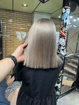 ラフ(LAFF) #バレイヤージュ#グレージュカラー#ボブウルフ#ココアベージュ