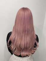 アンダーバーホワイト 浜松店(_WHITE) 黒髪からブリーチ2回でピンクカラー m