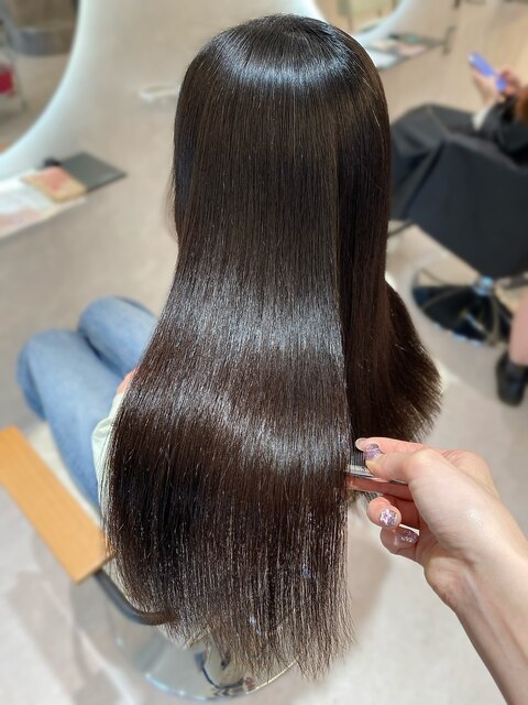 酸性縮毛矯正×韓国レイヤーカット/髪質改善