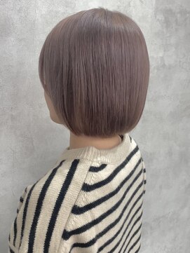 ルノン フィージュ(LUNON fieju) ピンクミルクティー/ピンクベージュ/ボブ/Wカラー