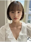 #切りっぱなしボブ #前下りボブ #顔周りレイヤー #小顔カット