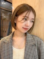 ガーデンヨコハマ(GARDEN YOKOHAMA) ミニボブ切りっぱなしウザバング似合わせカットダブルカラー小顔