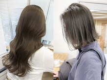 ブリーチなしダブルカラー1回★ミルクティーブラウン