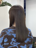 イコ 表参道原宿(ico)&nbsp;オリーブベージュ ブリーチなしダブルカラー ブリーチなしカラー