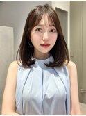 韓国ヘア/ロブヘア/ワンカール/シースルーバング/顔まわりカット