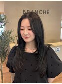 大人っぽい前髪なしレイヤーcut