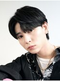 men's/メンズ/刈り上げセンターパート/ブルーブラック/原宿