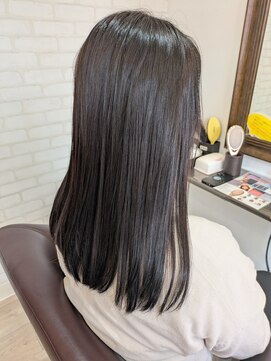 グリーン(Green) ゴールドクールブラウン全体染め