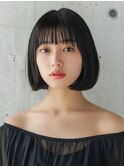 黒髪/オリーブグレー/ココアベージュ/小顔/クラゲヘアー【千葉