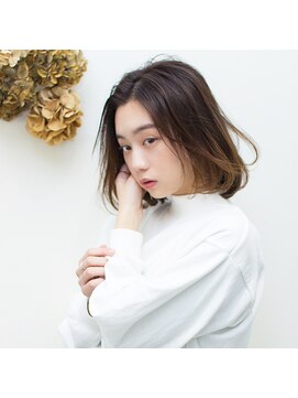 モンド ヘアクリエーション 西田店(monde hair creation) 【monde】 暖色系カラー×セミディスタイル×髪質改善