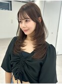 ロングカット レイヤーカット 透明感カラー